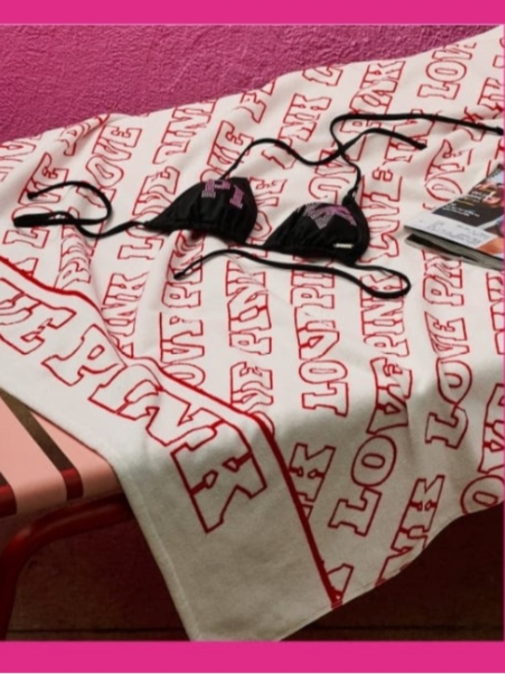 ❤️VS Pink large beach towel NWT